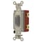 Hubbell Wiring Device-Kellems Extra Heavy Duty Industrial Grade, Locking Toggle Switches, General Purpose AC, Single Pole, 20A 120/277V AC, Back and Side Wired Key Guide HBL1221LG - alternate 1